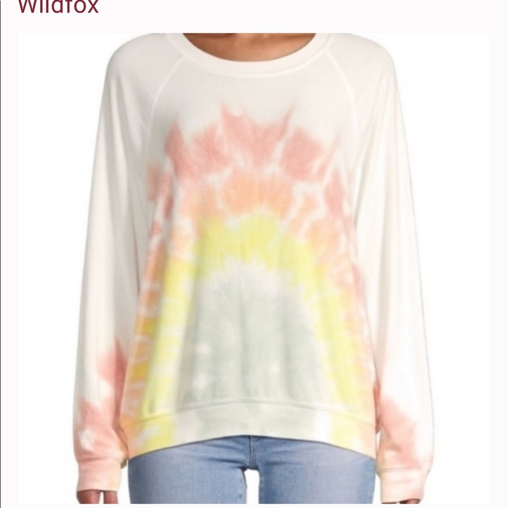 Wildfox | Rainbow Tie Dye Pullover Sweatshirt